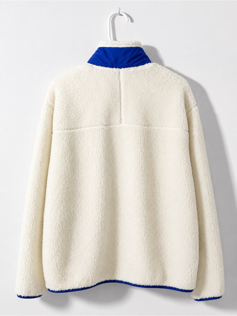 Polo Ralph Lauren Sherpa Fleece Full Zip Jacket Cream Blue Mens XL MSRP $228 NWT - Picture 2 of 6